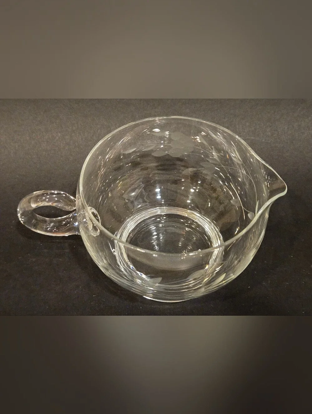 Vintage Princess House Heritage Crystal Creamer Pitcher with Handle